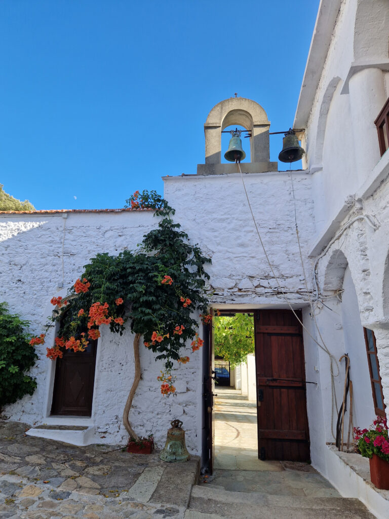 Monastery on Skopelos island overlooking the sea