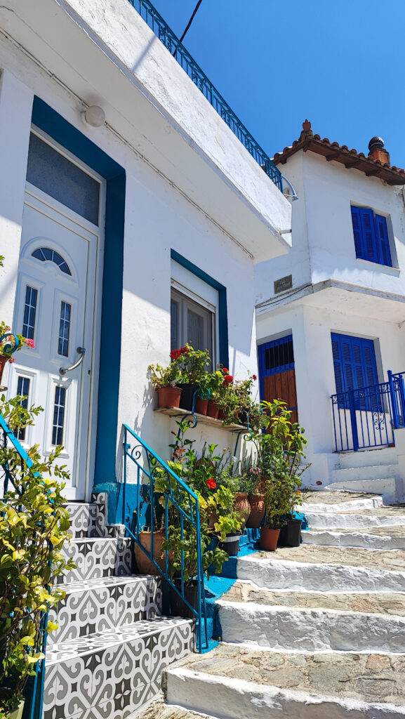 Traditional village Glossa in northern Skopelos